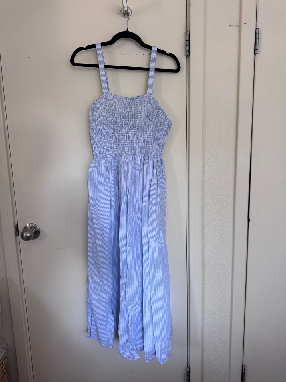 J Crew Light Blue Smocked dress